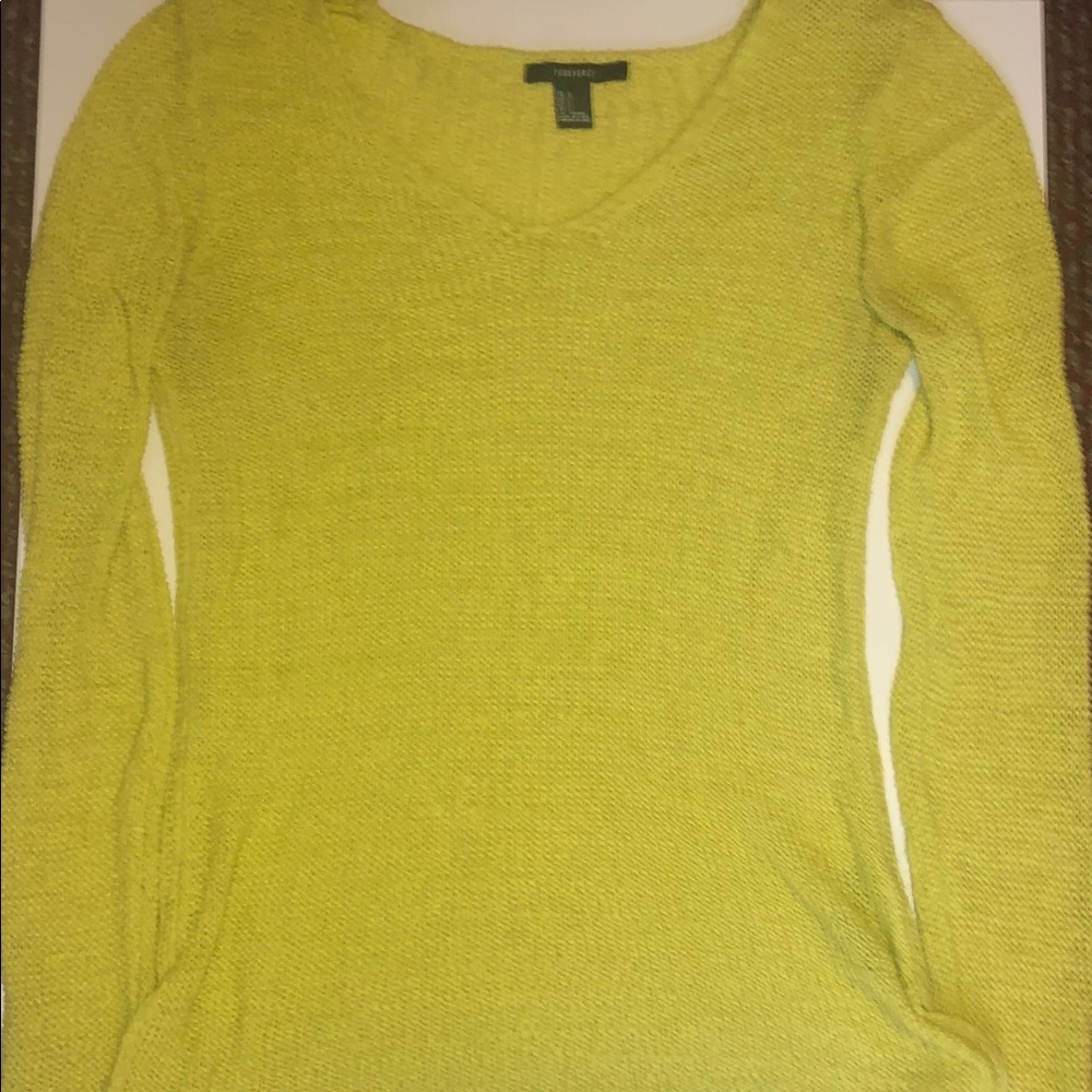 Neon green sweater